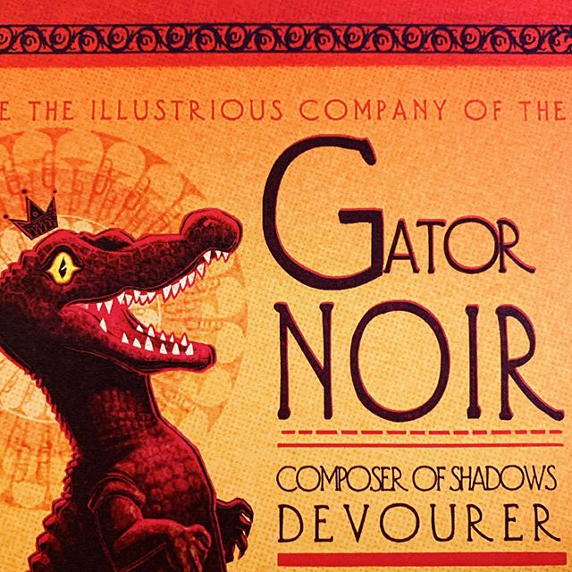 Detail from “Gator Noir”
.
.
.
#nolacityportraits #gatornoir #posterdesign #alligator #nola #neworleans #chatnoir #retro