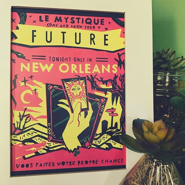 New painting! ‘Le Mystique’ Acrylic on wood. #nolacityportraits #tarrotcards #mystery