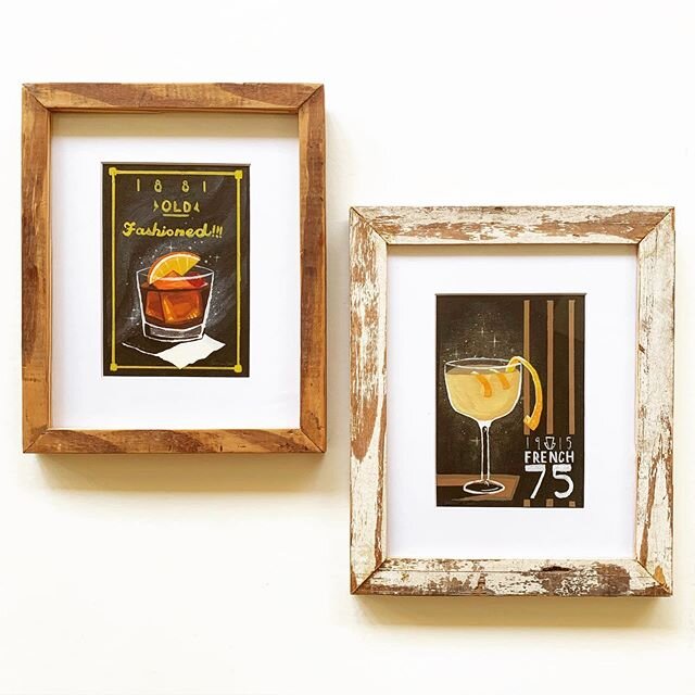 So excited to send out this original framed set! #nolacityportraits #customframe #cocktailset