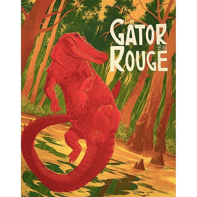 Le Gator En Rouge, this piece encapsulates the strong vibrant spirit of New Orleans! Prints now available online.
#gouachepainting #posterart #frenchposter #nola #gator #alligator #nolacityportraits